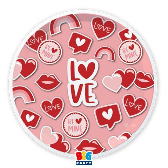 Χάρτινα Πιάτα – Love (6 τεμ)