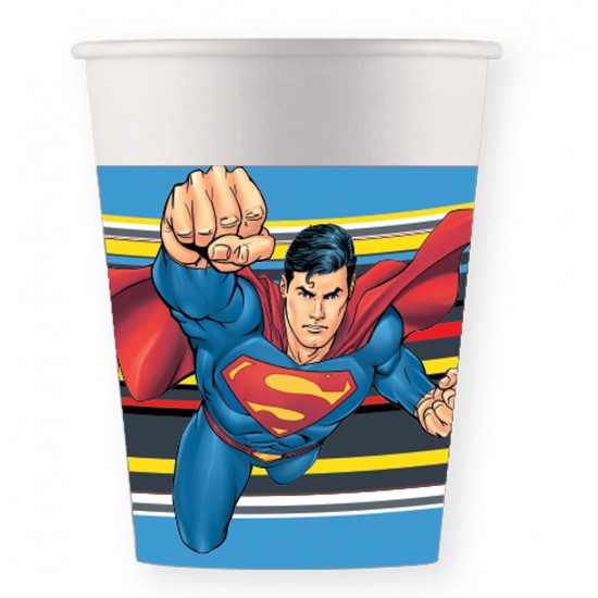Χάρτινα Ποτήρια Superman Krypton (8 τεμ)