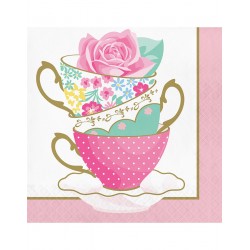 Χαρτοπετσέτες Mεγάλες Floral Tea Party (16 Tεμάχια)