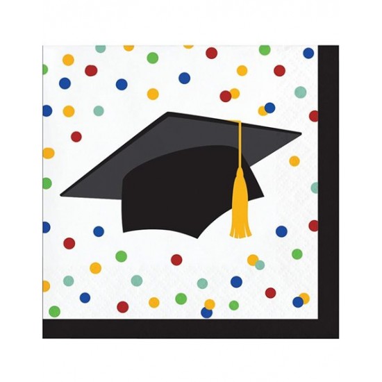Χαρτοπετσέτες Μικρές Colorful Graduation Creative Converting (16 τεμάχια) Χαρτοπετσέτες Μικρές Colorful Graduation Creative Converting (16 τεμάχια)