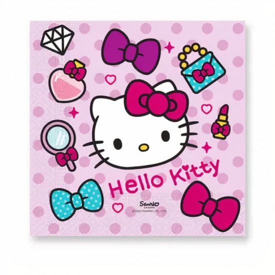 Χαρτοπετσέτες πάρτυ Hello Kitty (20 τεμ) Χαρτοπετσέτες πάρτυ Hello Kitty (20 τεμ)