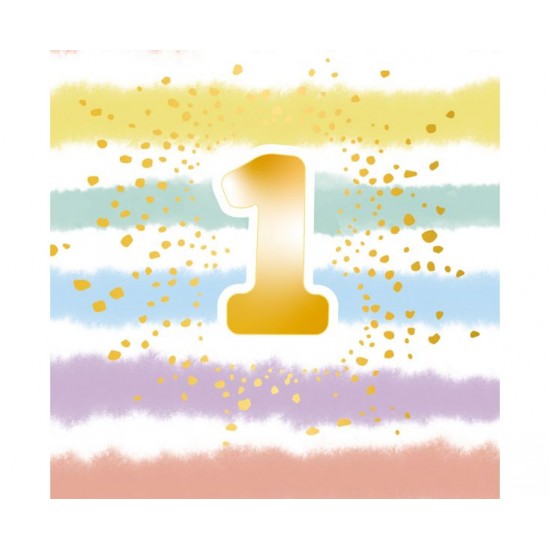 Χαρτοπετσέτες Μεγάλες 1st Birthday – Rainbow (16 τεμ) Χαρτοπετσέτες Μεγάλες 1st Birthday – Rainbow (16 τεμ)