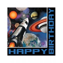 Χαρτοπετσέτες Space Blast Happy Birthday Creative Converting 16 Τεμάχια