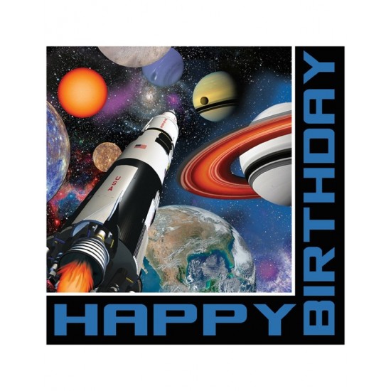 Χαρτοπετσέτες Space Blast Happy Birthday Creative Converting 16 Τεμάχια Χαρτοπετσέτες Space Blast Happy Birthday Creative Converting 16 Τεμάχια
