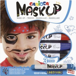 CARIOCA ΜΑΡΚΑΔΟΡΟΙ MASK UP 3 τμχ CARNIVAL