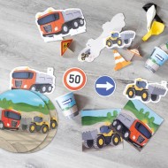 Πιάτα Μεγάλα Construction Party (8 τεμ)