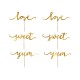 Toppers Για Cupcake Χρυσά Love-Sweet-Yum (6 τεμ) Toppers Για Cupcake Χρυσά Love-Sweet-Yum (6 τεμ)