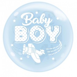 Μπαλόνι Foil 20” Bobo Baby Boy Αεροπλανάκι