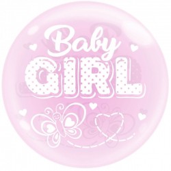 Μπαλόνι Foil 20” Bobo Baby Girl πεταλούδα