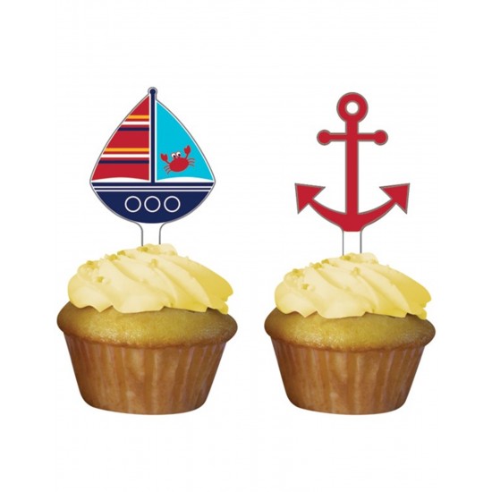 Topper Διακοσμητικά για Cupcakes "Ahoy Matey" (12 τεμάχια) Topper Διακοσμητικά για Cupcakes "Ahoy Matey" (12 τεμάχια)