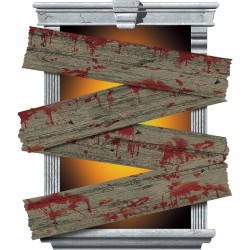 Διακοσμητικά παραθύρων Halloween – Ματωμένα ξύλα (4 τεμ)