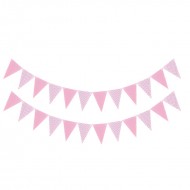 Σημαιάκια Διακοσμητικά Ροζ 