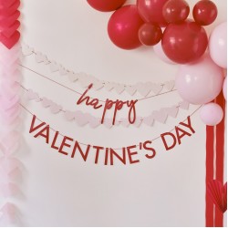 Γιρλάντα Διακοσμητική “Happy Valentine’s Day” με καρδιές