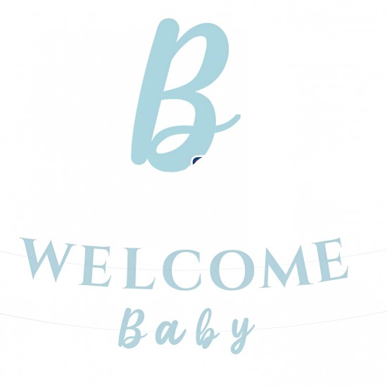 Διακοσμητική Γιρλάντα- Welcome Baby γαλάζιο Διακοσμητική Γιρλάντα- Welcome Baby γαλάζιο