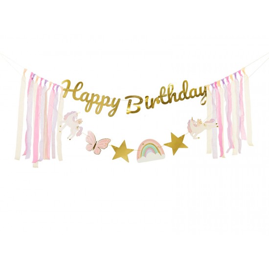 Μπάνερ Διακοσμητικό Happy Birthday – Μονόκερος Μπάνερ Διακοσμητικό Happy Birthday – Μονόκερος