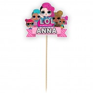 Topper Διακοσμητικό Τούρτας Με Όνομα – LOL Surprise