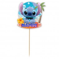 Topper Διακοσμητικό Τούρτας Με Όνομα – Stitch