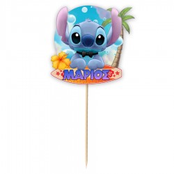 Topper Διακοσμητικό Τούρτας Με Όνομα – Stitch