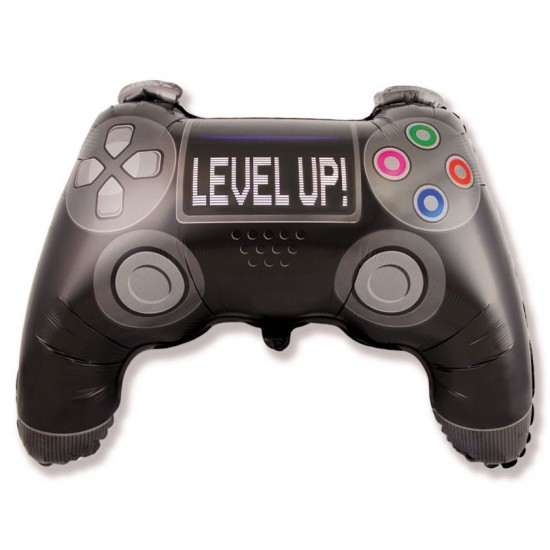 Μπαλόνι φοιλ Σχήμα Χειριστήριο Controller Level Up / 69 x 48 εκ