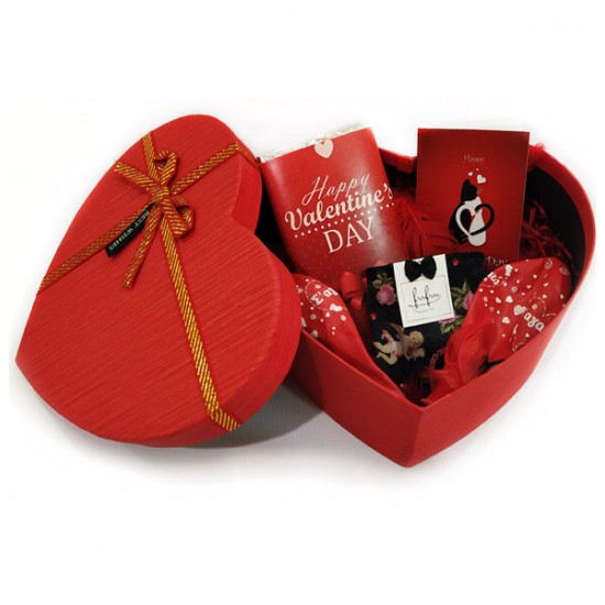 Κουτί Βαλεντίνου με εσώρουχο “Happy Valentine’s Day”