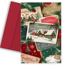Ευχετήρια Γιορτινή Κάρτα – “Vintage Χριστουγεννιάτικα Τοπία”
