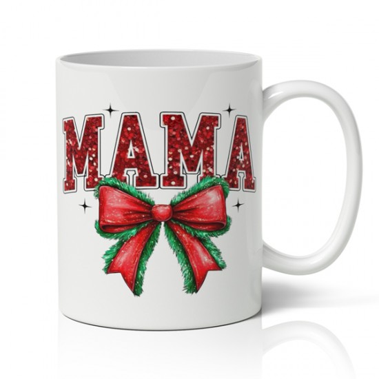 Κούπα Χριστουγεννιάτικη – Μαμά Glitter