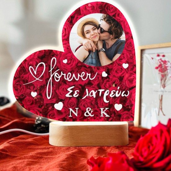 Φωτιστικό Καρδιά Με Φωτογραφία – Heart of Roses Φωτιστικό Καρδιά Με Φωτογραφία – Heart of Roses