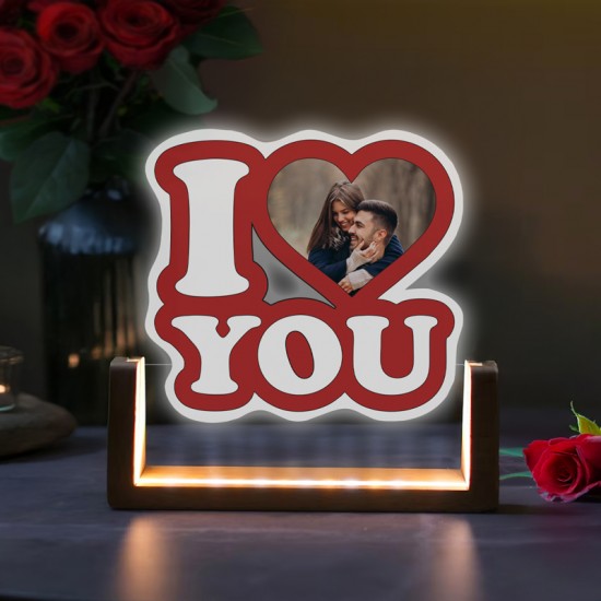 Φωτιστικό led για Ζευγάρι με Φωτογραφία – Love U