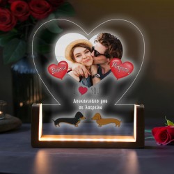 Φωτιστικό led για Ζευγάρι με Φωτογραφία – Σκυλάκια