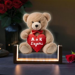 Φωτιστικό led με αφιέρωση – Αρκουδάκι της Αγάπης