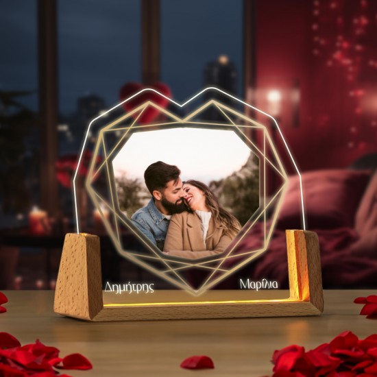 Φωτιστικό led με Φωτογραφία – Diamond Heart