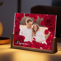 Φωτιστικό led με φωτογραφία – Ροδοπέταλα