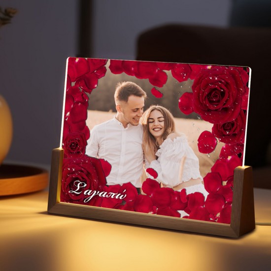 Φωτιστικό led με φωτογραφία – Ροδοπέταλα