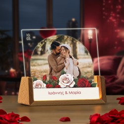 Φωτιστικό led με Φωτογραφία – Τριαντάφυλλα