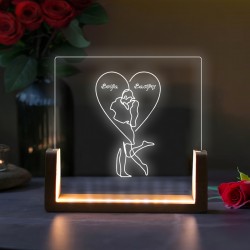 Φωτιστικό led με ονόματα – One line Love