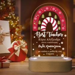 Φωτιστικό led με βάση Χριστουγεννιάτικο- Best Teacher