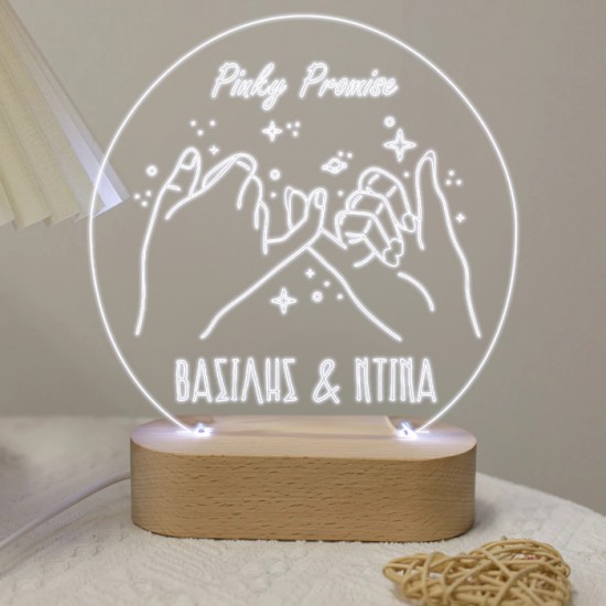 Φωτιστικό Led Plexiglass – Pinky Promise Φωτιστικό Led Plexiglass – Pinky Promise