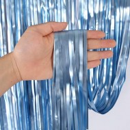 Κουρτίνα Διακόσμησης Foil Γαλάζια 