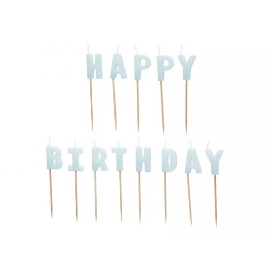 Κεράκια Happy Birthday Γαλάζια (13τμχ) Κεράκια Happy Birthday Γαλάζια (13τμχ)