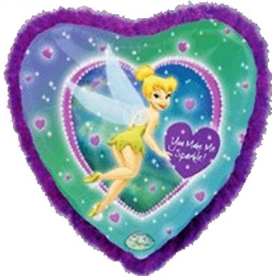 Μπαλόνι FOIL S/S TINKERBELL ΚΑΡΔΙΑ ΜΕ PON PON
