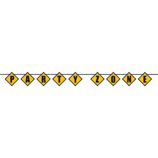 Γιρλάντα Construction Party Zone Block Banner Γιρλάντα Construction Party Zone Block Banner