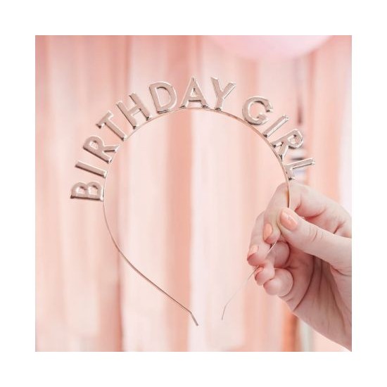 Στέκα Μεταλλική Birthday Girl Ροζ Χρυσό Στέκα Μεταλλική Birthday Girl Ροζ Χρυσό