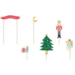 Topper τούρτας Christmas (6 τεμ)