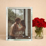 Γυάλινη κορνίζα με εφέ καθρέπτη λόγια αγάπης