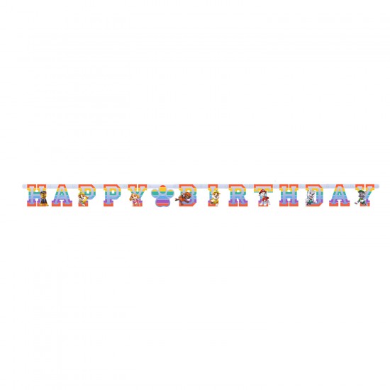 Γιρλάντα Γράμματα Happy Birthday Paw Patrol / 180x15 εκ Γιρλάντα Γράμματα Happy Birthday Paw Patrol / 180x15 εκ