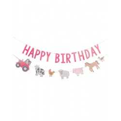 Γιρλάντα Happy Birthday Ζωάκια Φάρμας 2m 