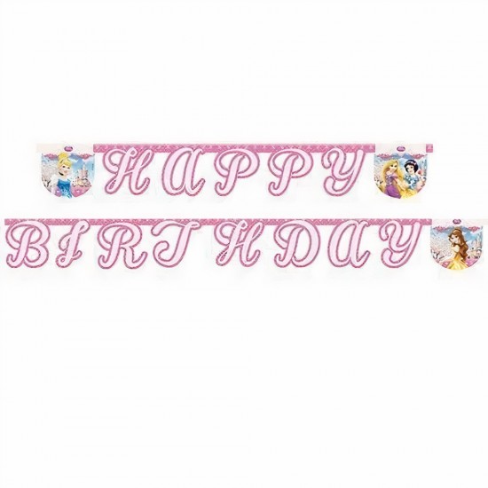 Γιρλάντα Happy Birthday Πριγκίπισσες Disney 2.4 m Γιρλάντα Happy Birthday Πριγκίπισσες Disney 2.4 m