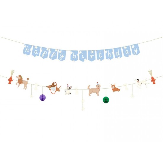 Γιρλάντα Happy Birthday Σκυλάκια 2.10m Γιρλάντα Happy Birthday Σκυλάκια 2.10m
