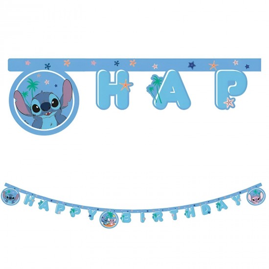Γιρλάντα Happy Birthday Stitch 200cm Γιρλάντα Happy Birthday Stitch 200cm