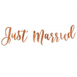 Γιρλάντα Just Married Rose Gold, 20x77cm